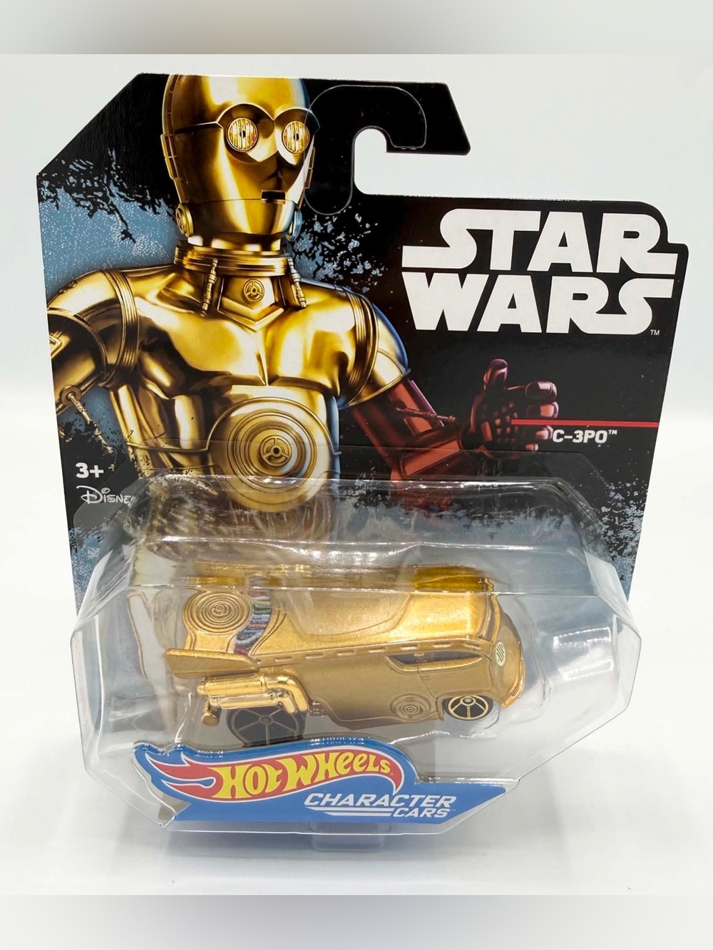 Disney Hot Wheels Star Wars Character Cars C-3PO (RED ARM) Car MINT SEALED